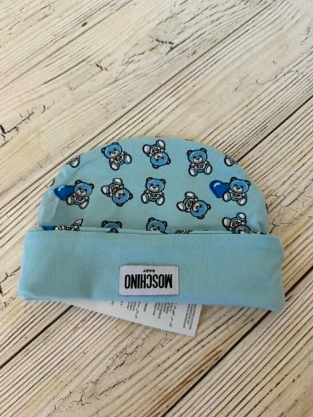 Moschino Baby Bodysuit Set With Hat And Bib - Size 1-3 M